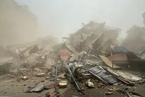 Explosion in building storing explosives leaves at least 45 dead in Myanmar