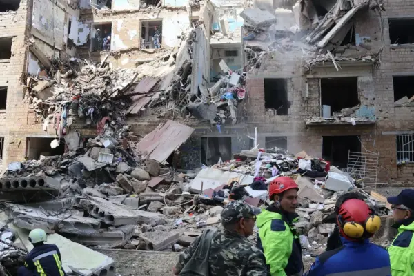 Massive Russian attack on Ukraine leaves at least nine dead and 105 injured: Kiev reports collapsed building and power outages