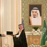 Why does Trump condition the nuclear deal with Saudi Arabia on a pact with Israel?