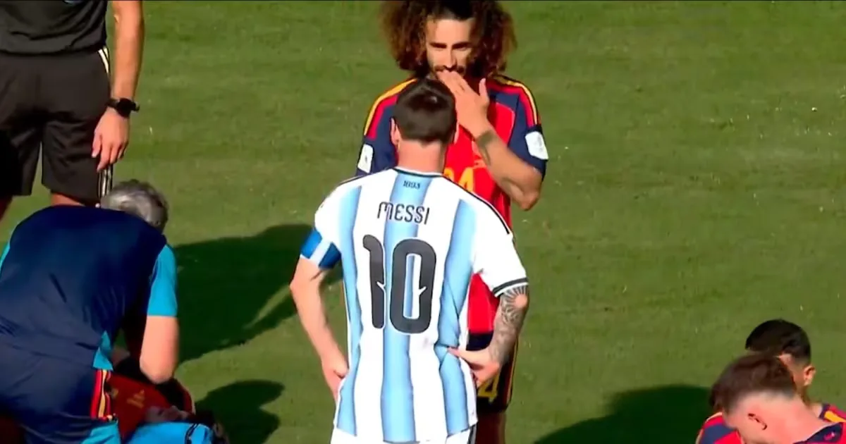 Was it a red card? Lionel Messi's request after Cucurella covered his mouth following Enzo Fernández's sending off