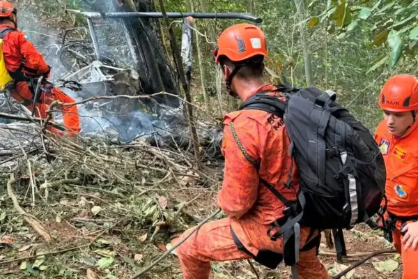 Four dead in serious helicopter accident in wooded area of Rio de Janeiro