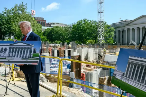 The Chief Justice of the U.S. Supreme Court authorizes the continuation of the White House ballroom works