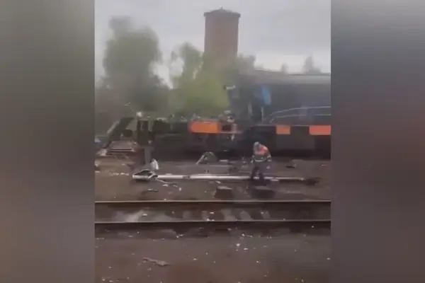 Russian drone hits Ukrainian train: attack occurred after high-ranking European officials passed through the area