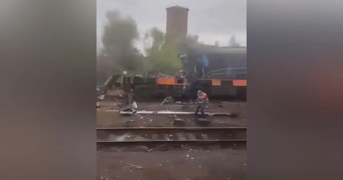 Russian drone hits Ukrainian train: attack occurred after high-ranking European officials passed through the area